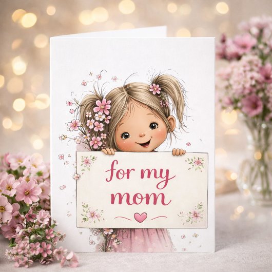 Zoete “Voor mijn mama” Moederdag kaart