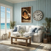 Zoete vriendschap: Meisje knuffelt haar Franse Bul Poster