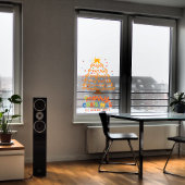 Zoete Vrolijke Kerstboom Vakantie Decoratie Raamsticker