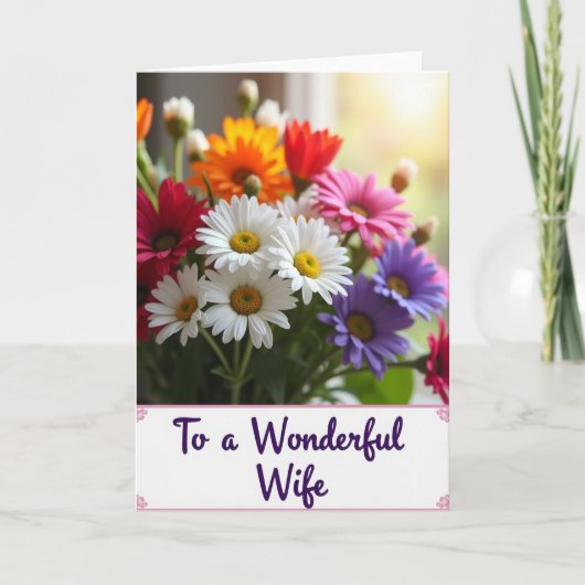 Zoete Vrouw Bloem Kaart (Voorkant)