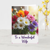 Zoete Vrouw Bloem Kaart (Gele Bloem)