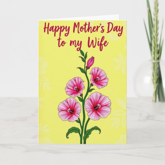 Zoete Vrouw Moederdag Bloom Kaart (Voorkant)