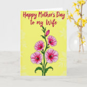 Zoete Vrouw Moederdag Bloom Kaart (Gele Bloem)