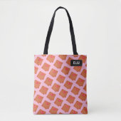 Zoete wafels uit een wafelijzer, uw initialen Tot Tote Bag (Voorkant)