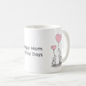 Zoete warmte en liefde twee olifanten koffiemok (Voorkant rechts)