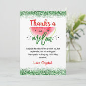 Zoete Watermeloen Bedankt een Meloen Verjaardag (Staand voorkant)