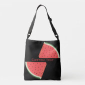 Zoete Watermeloen Crossbody Bag met aangepaste tek Tas (Achterkant)