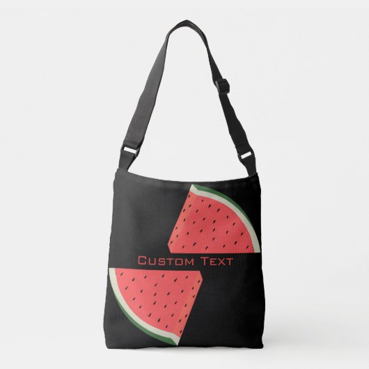Zoete Watermeloen Crossbody Bag met aangepaste tek Tas (Voorkant)