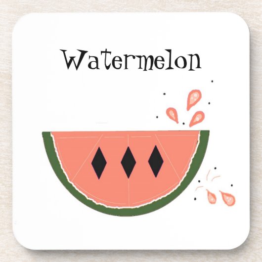Zoete Watermeloen Drankjes Onderzetter (Voorkant)