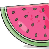 Zoete watermeloen tote bag