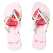 Zoete Watermeloenen Grappige Flip Flops - Aangepas (Voetbed)
