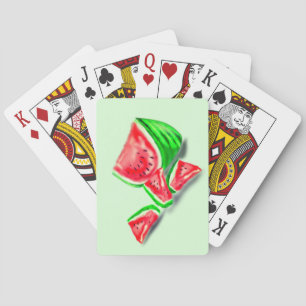 Zoete watermeloenen - Kleur kiezen/toevoegen Pokerkaarten
