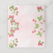 Zoete Waterverf Aardbei Plaatskaartje (Buitenkant ongevouwen)