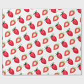 Zoete Waterverf aardbeien Cadeaupapier (Vlak)
