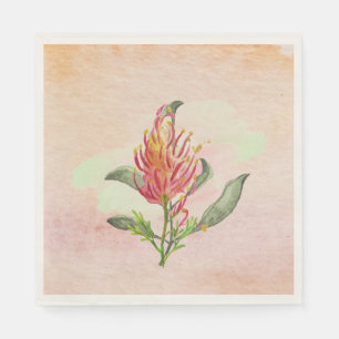 Zoete waterverf achtergrond Roze bloemen Modern Servet