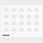 Zoete waterverf bloem sticker roze trouw sticker (Vel)