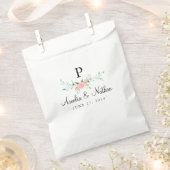 Zoete Waterverf Bloemen Roze Favor Tassen Bedankzakje (Geknipt)