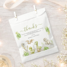 Zoete Waterverf Dinosaurus Baby shower