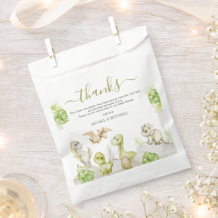 Zoete Waterverf Dinosaurus Baby shower Bedankzakje