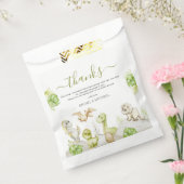 Zoete Waterverf Dinosaurus Baby shower Bedankzakje (Gezegeld)