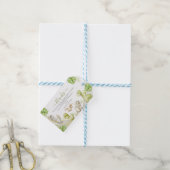 Zoete Waterverf Dinosaurus Baby shower Cadeaulabel (Met Touw)