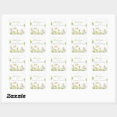 Zoete Waterverf Dinosaurus Baby shower Vierkante Sticker (Vel)
