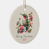 Zoete Waterverf kolibrie gepersonaliseerd Keramisch Ornament (Rechts)