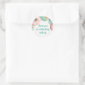 Zoete Waterverf Roze Donut Sticker (Tas)