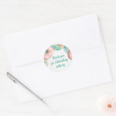 Zoete Waterverf Roze Donut Sticker (Envelop)