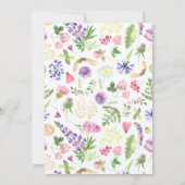 Zoete Waterverf Wildbloem 1e verjaardag Kaart (Achterkant)