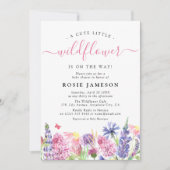 Zoete Waterverf Wildbloem Baby shower Kaart (Voorkant)