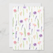 Zoete Waterverf Wildbloem Baby shower Kaart (Achterkant)