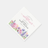 Zoete Waterverf Wildbloem Baby shower Servet (Hoek)