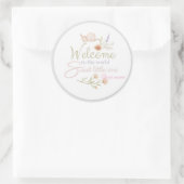 Zoete Welkom Baby Sticker / Label (Tas)