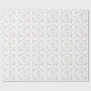 Zoete Welkom Baby Sticker / Label Cadeaupapier