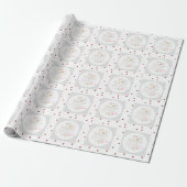 Zoete Welkom Baby Sticker / Label Cadeaupapier (Uitgerold)