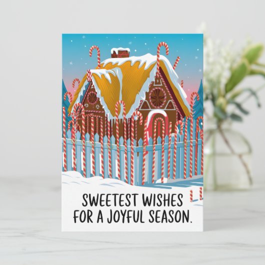 Zoete wensen - Kerst Kaart (Staand voorkant)