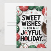 Zoete wensen - Kerst Kaart (Voorkant / Achterkant)