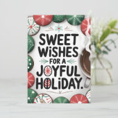 Zoete wensen - Kerst Kaart (Staand voorkant)