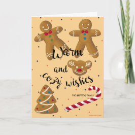 Zoete wensen voor een warme kerst aanpasbaar. feestdagen kaart