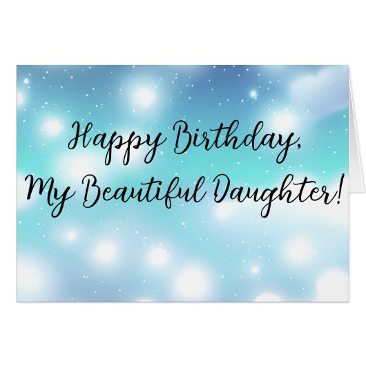 Zoete wensen voor mijn dochter Verjaardag Groet (Voorkant Horizontaal)