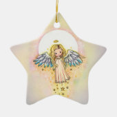 Zoete Whimsical Engelen Kerst Ornament (Voorkant)