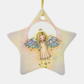 Zoete Whimsical Engelen Kerst Ornament (Achterkant)
