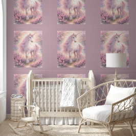 Zoete Whimsical pastel Eenhoorn Behang