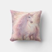 Zoete Whimsical pastel Eenhoorn Kussen (Voorkant)