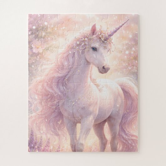 Zoete Whimsical pastel Eenhoorn Legpuzzel (Verticaal)
