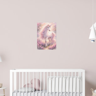 Zoete Whimsical pastel Eenhoorn Poster