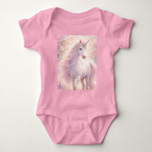 Zoete Whimsical pastel Eenhoorn Romper