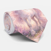 Zoete Whimsical pastelkleurige Eenhoorn Nekband Stropdas (Opgerold)