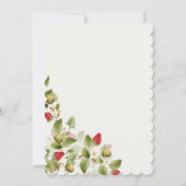 Zoete Wilde Bloemen Aardbei Bruidsdouche Kaart (Achterkant)